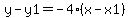 y-y1=-4%28x-x1%29