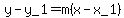 y-y_1=m%28x-x_1%29
