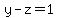 y-z=1