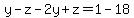 y-z-2y%2Bz=1-18