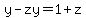 y-zy=1%2Bz