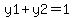 y1%2By2=1