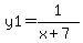 y1=1%2F%28x%2B7%29