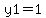 y1=1+