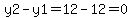 y2-y1+=+12+-+12+=+0