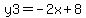 y3=-2x%2B8