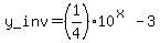 y_inv=%281%2F4%29%2A10%5E%28x%29-3