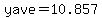 yave=10.857