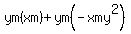 ym%28xm%29+%2B+ym%28-xmy%5E2%29