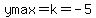 ymax=k=-5