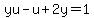 yu-u%2B2y+=+1