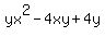 yx%5E2-4xy%2B4y