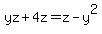 yz%2B4z+=+z-y%5E2
