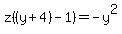 z%28%28y%2B4%29-1%29+=-y%5E2