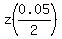 z%280.05%2F2%29