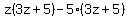 z%283z%2B5%29-5%283z%2B5%29