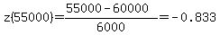 \"z%2855000%29=%2855000-60000%29%2F6000=-0.833\"