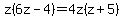 z%286z-4%29=4z%28z%2B5%29