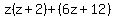 z%28z%2B2%29%2B%286z%2B12%29
