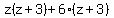 z%28z%2B3%29%2B6%28z%2B3%29