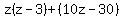 z%28z-3%29%2B%2810z-30%29