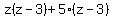 z%28z-3%29%2B5%28z-3%29