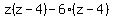 z%28z-4%29-6%28z-4%29
