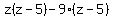 z%28z-5%29-9%28z-5%29