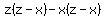 z%28z-x%29-x%28z-x%29