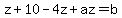z%2B10-4z%2Baz=b