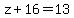 z%2B16=13