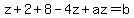 z%2B2%2B8-4z%2Baz=b