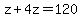 z%2B4z=120