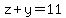 z%2By=11