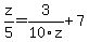 z%2F5=3%2F10z%2B7