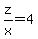 z%2Fx=4