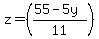 z=%28%2855-5y%29%2F11%29
