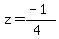 z=%28-1%29%2F%284%29
