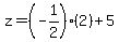 z=%28-1%2F2%29%282%29%2B5