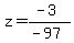 z=%28-3%29%2F%28-97%29