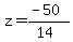 z=%28-50%29%2F%2814%29
