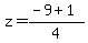 z=%28-9%2B1%29%2F4
