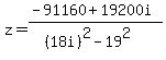 z=%28-91160%2B19200i%29%2F%28%2818i%29%5E2-19%5E2%29