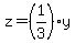 z=%281%2F3%29y