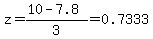 z=%2810-7.8%29%2F3=0.7333