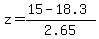 z=%2815-18.3%29%2F2.65