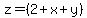 z=%282%2Bx%2By%29