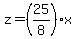 z=%2825%2F8%29x