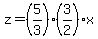 z=%285%2F3%29%283%2F2%29x
