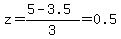 z=%285-3.5%29%2F3=0.5